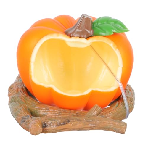 Toyvian 1 Stück Packung Fütterungsbox Papageien-Fütterungsbecher Vogelhäuschen in Kürbisform Zubehör für die Vogelfütterung Käfig Vogel-Leckerli-Halter Vogelfutterbehälter Plastik Orange von Toyvian