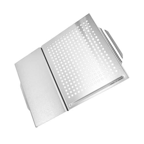 Toyvian 1 Stück Rechteckiger Bräter Bratpfanne Grill Tablett Ersatz Kochen Platte Silver Rostfreier Stahl von Toyvian
