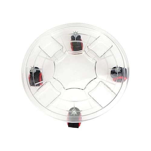 Toyvian 1 Stück Transparentes Rundes Tablett Blumengarten Untertasse Pflanzgefäß Mit Rädern Stützpflanzenständer Mit Rädern Mehrere Pflanzgefäße Wasserschale Große Töpfe Für von Toyvian