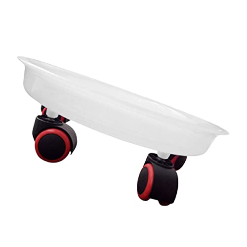 Toyvian 1 Stück Verdickte Tablettbasis Rolle Topfständer Für Pflanzen Im Freien Rolltopf Ziehen Um Walzwerk Topfpflanzer Auf Rädern Tablett Für Pflanzentöpfe Rundes Blumentopf-tablett Weiß von Toyvian