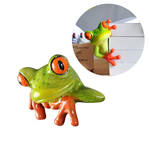 Toyvian 1 stücke Computer Decor Frosch 3D Handwerk Kreative Schöne Harz Frosch Figur Büro Schreibtisch Home Computer Ornament von Toyvian