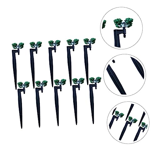 Toyvian 10 Stück Bewässerungssystem klein sprühen Rasen selbst Gartenbewässerungssprinkler Rotierender Gartensprinkler Bewässerungssprenger für Gras Plastik Green von Toyvian