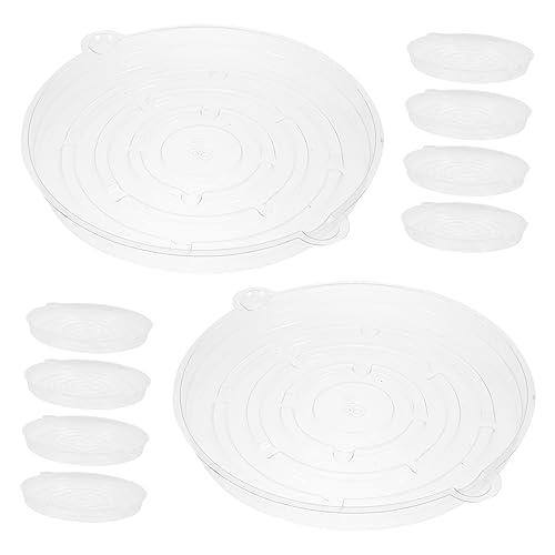 Toyvian 10 Stück Blumentopf Tablett Blumentöpfe für den Garten Container Tabletts mit einmachgläser Pflanzenteller Untertasse kleine Pflanzenuntersetzer PVC Transparent Toyvian 10 Stück Blumentopf Tablett Blumentöpfe für den Garten Container Tabletts mit einmachgläser Pflanzenteller Untertasse kleine Pflanzenuntersetzer PVC Transparent von Toyvian