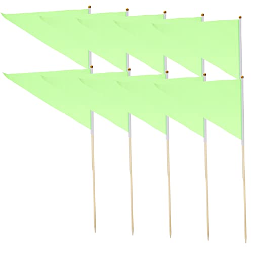 Toyvian 10 Stück Flagge Flagge Flaggen groß Markierungsfahnen Landschaft markieren Gartenmarkierung Markierungen für Rasenfahnen Rasenmarkierung Polyester Green von Toyvian