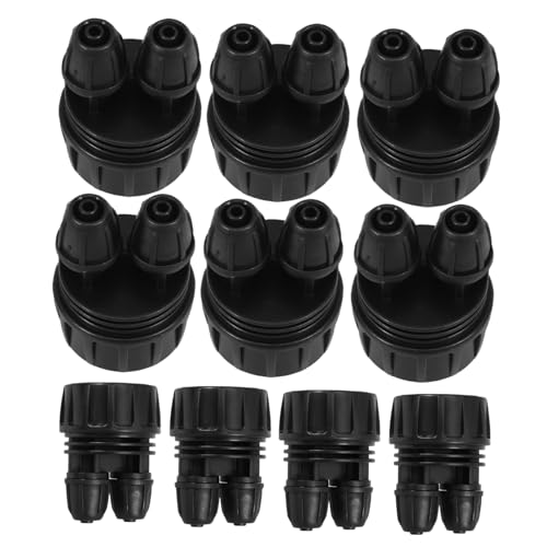 Toyvian 10 Stück Gartenbewässerungsanschluss Tropfbewässerungsadapter Schlauchbewässerungsarmaturen Zubehör Für Die Automatische Bewässerung Teile des Tropfbewässerungssystems Abs Black von Toyvian