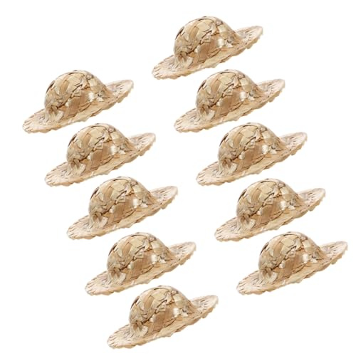 Toyvian 10 Stück Geflochtene Mini Zylinder Gewebt Für Kleine Hüte Rustikale Puppen Kleine Kleinste Kappen Basteldekorationen Schlüssel Stricken Hand Süß Bunt Party Polyester von Toyvian