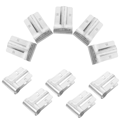Toyvian 10 Stück Gewächshausklammern Ende Gewächshäuser Zubehör Clips Rohr Unterstützung Fit Schiene Anlage Befestigungsverbinder Pfeifenklemmen Feuerverzinkt Silver von Toyvian