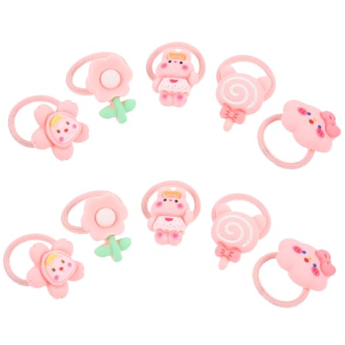Toyvian 10 Stück Haustier Haargummis mit Niedlichem Cartoon Design Schonend für Fell Elastisch und Langlebig für Kleine Hunde und Welpen zur Verschönerung bei Geburtstagen Partys und von Toyvian