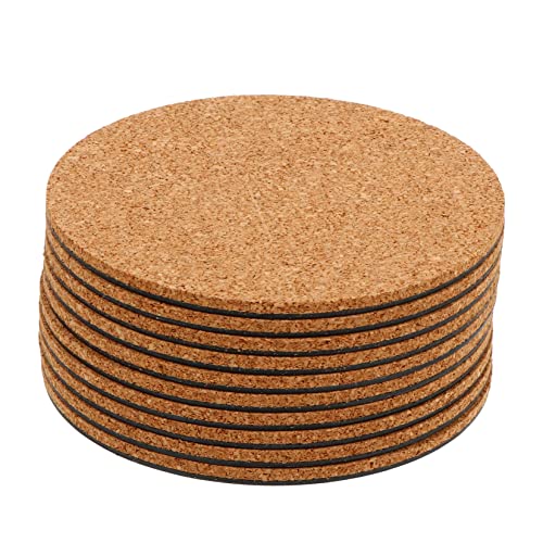 Toyvian 10 Stück Kork-Pflanzmatte Saugfähig Untertasse farbig Form bellen Pflanzen Untersetzer für Gartentöpfe Blumentopfmatten Pflanzer Pad Runde Kork -Trivetten PP-Film von Toyvian