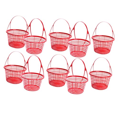 Toyvian 10 Stück Obstpflückkorb Kleiner Korb Mit Henkel Picker Geflochtener Obstkorb Beerenkorb Für Gartenarbeit Hängender Obstkorb Griffe Mini Größe Rot Toyvian 10 Stück Obstpflückkorb Kleiner Korb Mit Henkel Picker Geflochtener Obstkorb Beerenkorb Für Gartenarbeit Hängender Obstkorb Griffe Mini Größe Rot von Toyvian