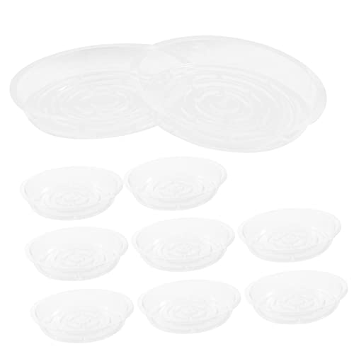 Toyvian 10 Stück Pflanzentablett Untertassen Pflanzenschalen Pflanzentopf Anlage draußen Tablett für Pflanzen Blumenkugelbodenschale Untersetzer für Topfpflanzen Blumentablett das Haustier von Toyvian
