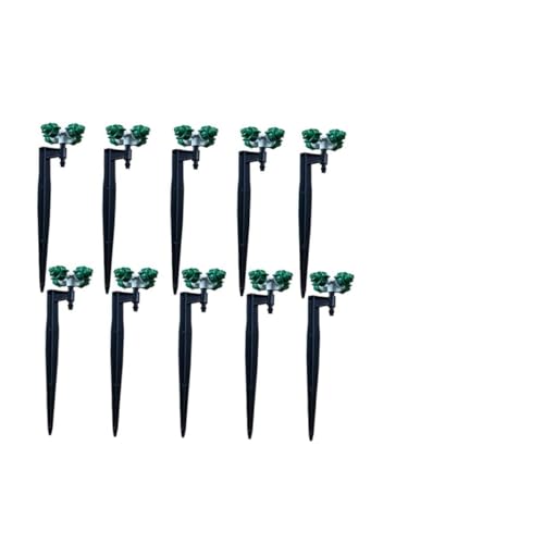 Toyvian 10 Stück Rasensprenger Sprühen Gartenbewässerungssprinkler Selbst Rotierender Gartensprinkler Pflock Sprinkler Bewässerungssprenger Für Rasen Bewässerungssystem Grün Plastik von Toyvian