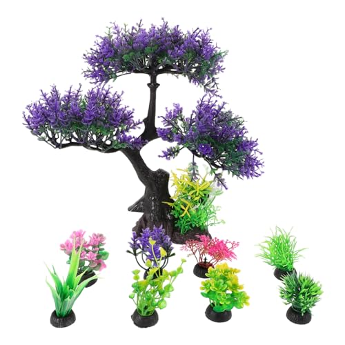 Toyvian 10 Stück Teiliges Aquarium Pflanzen Kunststoff Künstliche Aquarienpflanzen zur Dekoration Naturnahe Wasserfeste Fake Wasserpflanzen für Fischbecken Verstecken Rohre Zubehör von Toyvian