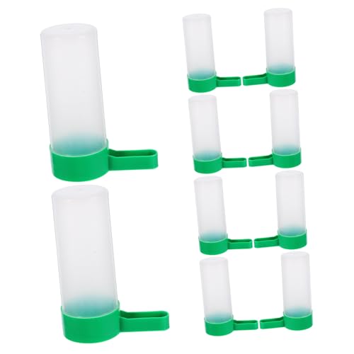 Toyvian 10 Stück Teiliges Automatisches Vogelfütterungs Grün Tragbarer Futterspender mit Kleinem Auslauf Einfach zu Reinigen Installieren Geeignet für Kleine bis Mittelgroße Vögel und von Toyvian