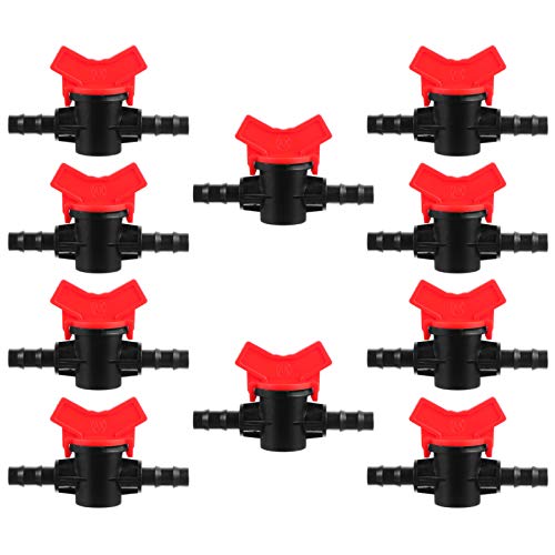 Toyvian 10 Stück Teiliges Ballventile für Tropfbewässerung Rohranschlüsse mit Barbed Connector für Garten und Gewächshaus Toyvian 10 Stück Teiliges Ballventile für Tropfbewässerung Rohranschlüsse mit Barbed Connector für Garten und Gewächshaus von Toyvian