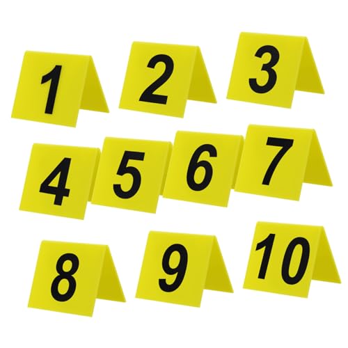 Toyvian 10 Stück Teiliges Doppelseitige Acryl Tischnummern Gelb-schwarz Wiederverwendbare Tischnummern Marker für Restaurant Bankett Feier Veranstaltungsort Toyvian 10 Stück Teiliges Doppelseitige Acryl Tischnummern Gelb-schwarz Wiederverwendbare Tischnummern Marker für Restaurant Bankett Feier Veranstaltungsort von Toyvian