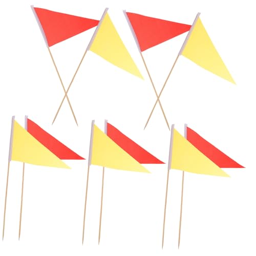 Toyvian 10 Stück Teiliges Markierungsflaggen Holzstab mit Spitzem Ende Wetterfeste Garten und Bewässerungsflaggen Leuchtend Rot und Gelb Langlebig für Vermessung Bau Rasen und Toyvian 10 Stück Teiliges Markierungsflaggen Holzstab mit Spitzem Ende Wetterfeste Garten und Bewässerungsflaggen Leuchtend Rot und Gelb Langlebig für Vermessung Bau Rasen und von Toyvian