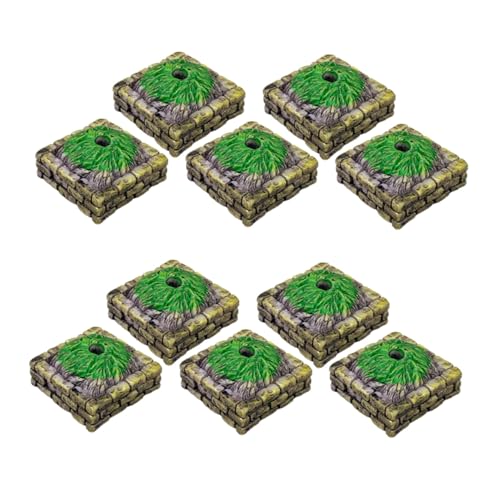 Toyvian 10 Stück Teiliges Miniatur Baum Altar Basis Modell aus Langlebigem Harz Dekoratives Landschaftsmodell für Sandtisch DIY Mini Garten und Architektonische Szenen Realistische von Toyvian