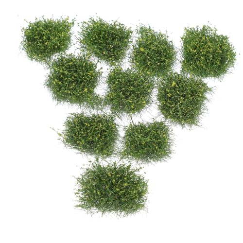 Toyvian 10 Stück Teiliges Miniatur Grasbüschel aus Kunstrasen Realistische Statische Gras für Modellbau Landschaft DIY Bastelgras für Outdoor Dekoration Natürliche Grüne Simulation von Toyvian