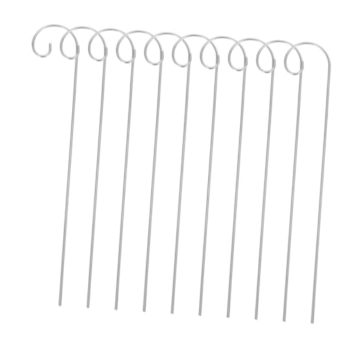 Toyvian 10 Stück Teiliges Robuste Shepherd Hooks aus Eisen Wetterfeste Gartenhaken für Hängekörbe Laternen und Pflanzenetiketten Tragbare Deko Hirtenhaken für Terrasse und Garten von Toyvian