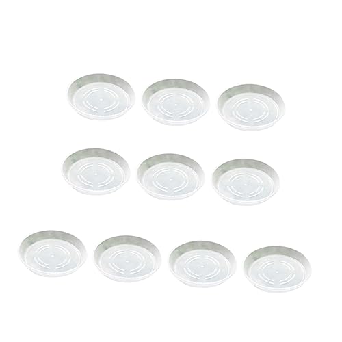 Toyvian 10 Stück Teiliges Transparente Kunststoff Pflanzentopf Untersetzer Robustem Hitzebeständigem Harz mit Rutschfester Struktur zum Schutz von Oberflächen für Balkon Garten und Bonsai von Toyvian