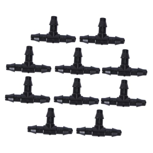 Toyvian 10 Stück Teiliges Tropf Bewässerungs Verbinder Robustes Gartenschlauch Zubehör Installieren Kompatibel mit Micro Drip Schlauchsystemen Schwarz von Toyvian