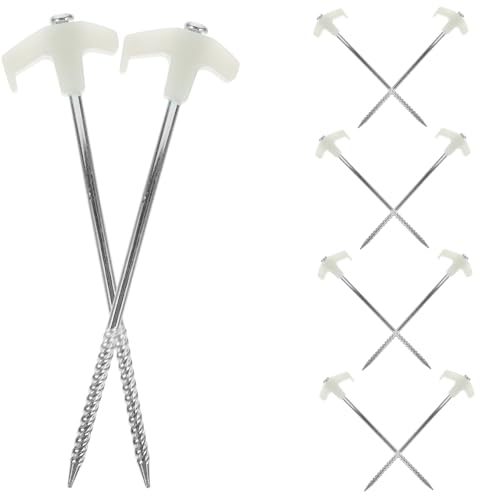 Toyvian 10 Stück Teiliges Zeltheringe Schraubheringe mit Spiralform Robuster Zeltbodenbefestigung für Outdoor Camping Wetterbeständig und Sturmsicher Geeignet für Zelte und Markisen von Toyvian