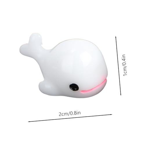 Toyvian 10 Stück Wal Dekoration aus Langlebigem Harz Weiße Cartoon Figuren Kreative Micro Landschafts Deko für Schreibtisch Aquarium und Gartenteich Ornamente von Toyvian