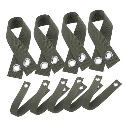 Toyvian 10 Stück Windschutzbaumgürtel Pflanzenfixierclip Abstecken Von Baumbindern Unterstützt Festsetzung Gartenarbeit Rasen Gurtband Im Freien Anlage Nylon Army Green von Toyvian