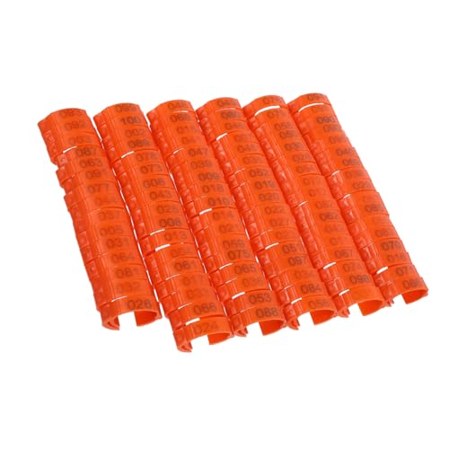 Toyvian 100 Stück Hühnerringe Bunte Geflügel Fußringe zur Identifikation Strapazierfähige Beinringe für Hühner Enten und Vögel Einfache Anwendung Werkzeug von Toyvian