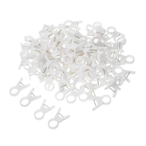 Toyvian 100 Stück Pflanzclips Weiß Kunststoff Flexibel für Tomaten Gurken Rankhilfe Gewächshaus Clips für Kletterpflanzen Gemüse Pflanzenhalter Robust und Schonend von Toyvian