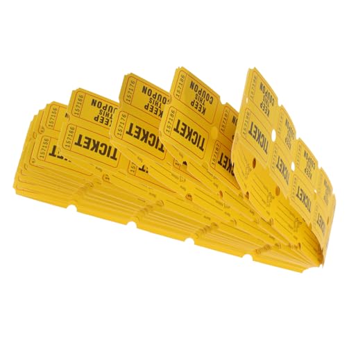 Toyvian 100 Stück Raffle Tickets Gelb Papiertickets mit Perforation Lose für Verlosung Events Karneval und Gewinnspiele Dickes Einfache Handhabung für Partys und Veranstaltungsaktionen Toyvian 100 Stück Raffle Tickets Gelb Papiertickets mit Perforation Lose für Verlosung Events Karneval und Gewinnspiele Dickes Einfache Handhabung für Partys und Veranstaltungsaktionen von Toyvian