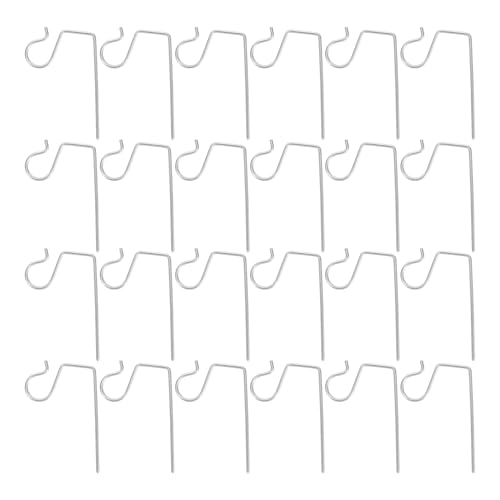 Toyvian 100 Stück Weihnachtslichter-Dachrinnenaufhänger – Metallhaken zum Aufhängen von Lichterketten im Freien, Metallbirnen-Ornament-Clips, Drahthaken für Weihnachten Toyvian 100 Stück Weihnachtslichter-Dachrinnenaufhänger – Metallhaken zum Aufhängen von Lichterketten im Freien, Metallbirnen-Ornament-Clips, Drahthaken für Weihnachten von Toyvian