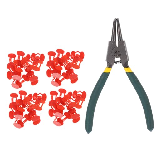 Toyvian 101 STÜCKE Teiliges Geflügel Brillenset mit Zange Undurchsichtige Hühner Schutzbrillen Installieren Verhindert Federpicken und Geeignet für Haushühner und Küken von Toyvian