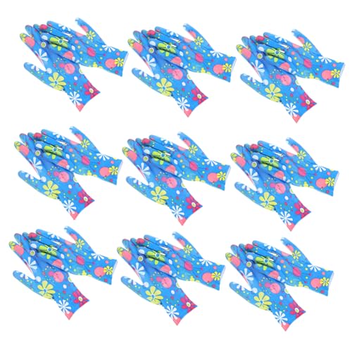 Toyvian 12 Paare Anti-Schlupf-Arbeitshandschuhe arbeiten Arbeitshandschuhe für die Gartenarbeit Arbeitshandschuhe für Herren Arbeitshandschuhe Männer Sicherheitshandschuhe Nylon Blau von Toyvian
