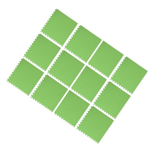 Toyvian Eva Spleißmatte 12stücke 60x60cm rutschfest Hochdichter Eva Schaum Grün Für Fitness Und Tanzräume Leichte Reinigung Bodenverriegelungsmatte von Toyvian