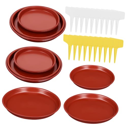 Toyvian Blumentöpfe 12 Stück Pflanzschalen Aus Kunststoff Blumentopfschalen Für Topfpflanzen Gartenzubehör von Toyvian