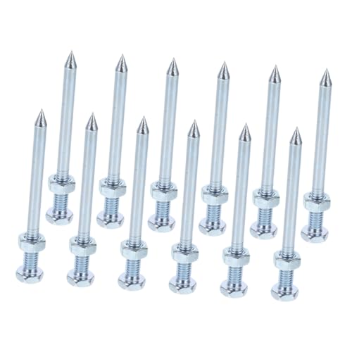 Toyvian 12 Stück Teiliges Metallrasenbelüfter Spikes Robuste Ersatzspitzen für Belüftungsschuh Tiefenwirksame Bodenlockerung Langlebig Leicht Tragbar für Garten Rasenpflege Terrasse von Toyvian
