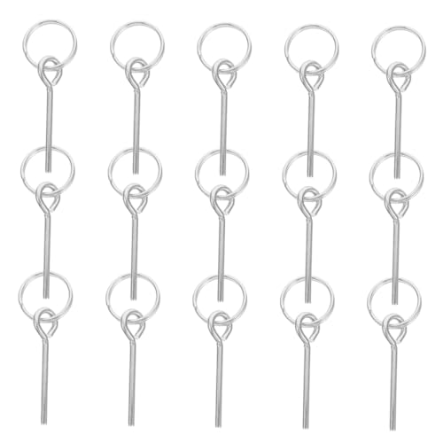 Toyvian 15 Stück Teiliges Zeltverbindungsringe und Verbinder aus Verzinktem Single Pin Ring für Outdoor Camping Wandern Wetterfeste Zeltstabilität und Schnelle Montage von Toyvian