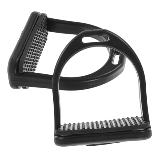 Toyvian 1paar Pom Pferde-Stirrup Mit Overshoe Design rutschfeste Sattel-beschläge Für Western-sättel Für Trail Riding Langlebig Und Komfortabel Schwarz von Toyvian