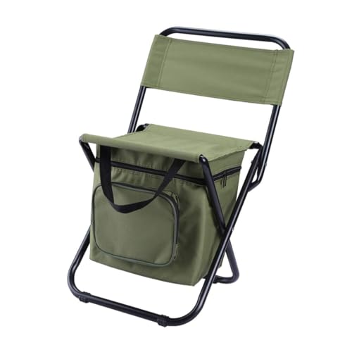 Toyvian 1Pc Stuhl Grün Oxford Tuch Kompakte Faltung Camping Stuhl Multifunktions Eisen Rohr Outdoor Klappstühle von Toyvian