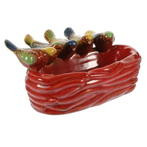 Toyvian 1Pc Vogel Feeder Angehoben Für Garten Indoor Gartenarbeit Ornament Kreative Obst Platte Rot Keramik Toyvian 1Pc Vogel Feeder Angehoben Für Garten Indoor Gartenarbeit Ornament Kreative Obst Platte Rot Keramik von Toyvian