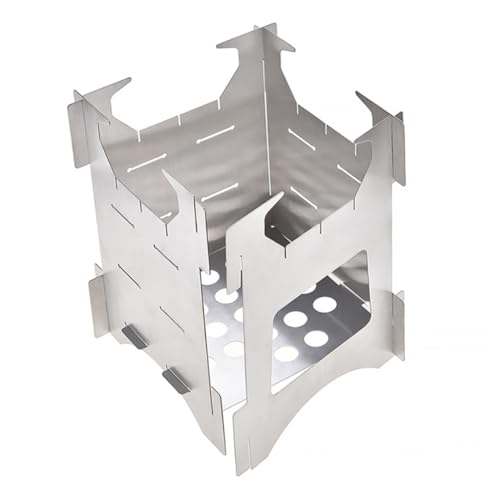 Toyvian 1Satz Faltbarer Camping Herd Tragbarer Holzofen für Outdoor Aktivitäten Kompakt für Grillen und Camping Einfache Montage ohne Werkzeug Langlebig von Toyvian