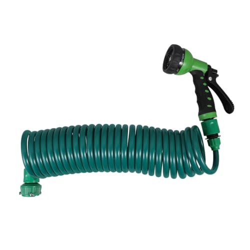 Toyvian 1Satz Gartenschlauch Einziehbarer Flexibler Wasserschlauch mit Einstellbarem Sprühkopf Federschlauch für Effektive Autowäsche und Gartenbewässerung Langlebig von Toyvian