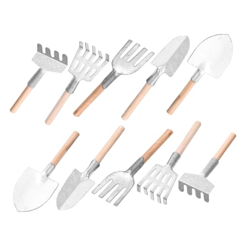 Toyvian 1Satz Gartenwerkzeug Teiliges Gartenschaufel Modell Ornament Bezaubernde Gartenfigur für Drinnen und Draußen für Feiertage und Besondere Anlässe von Toyvian