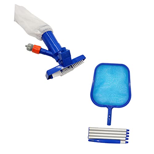 Toyvian 1Satz Reinigungsset Mit Flachem Wassernetz Zum Entfernen Von Schmutz Und Blättern Pool Und Teich Teleskopstange Für Komfortable Nutzung von Toyvian
