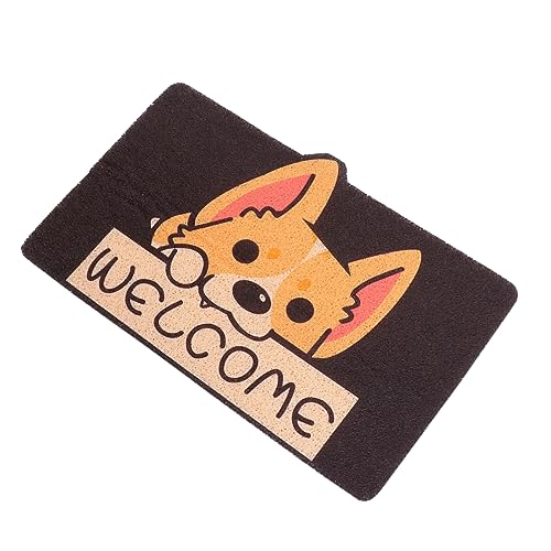 Toyvian 1Stück Corgi Türmatte rutschfest Cartoon Design Reinigung Gemacht für Eingangsbereich Badezimmer Flur mit Zufälligem Schriftzug von Toyvian
