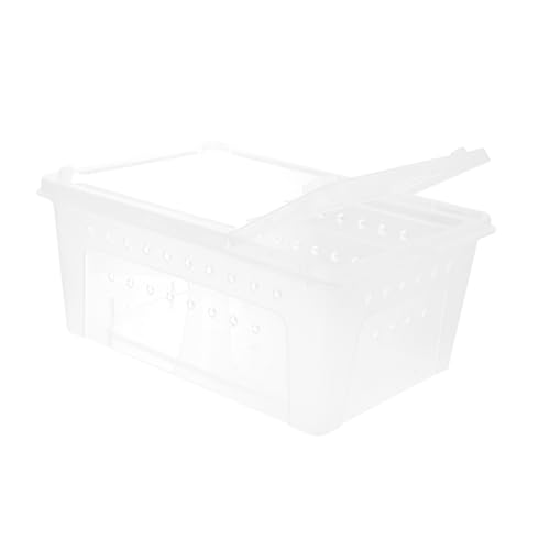 Toyvian Reptilien Futterbox aus Kunststoff Doppel Tür Terrarium Zuchtbox für Spinnen Eidechsen Skorpione Anti Flucht Design mit Belüftungsöffnungen Toyvian Reptilien Futterbox aus Kunststoff Doppel Tür Terrarium Zuchtbox für Spinnen Eidechsen Skorpione Anti Flucht Design mit Belüftungsöffnungen von Toyvian