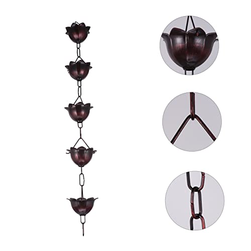 Toyvian 1m Garten Regenketten Fallrohr Regenketten Garten Accessoire Moderne Regenkette Regenkette Aus Blumenstil Material Mit Beruhigendem Geräusch Und Ansprechender Form Zur Wasserleitun von Toyvian