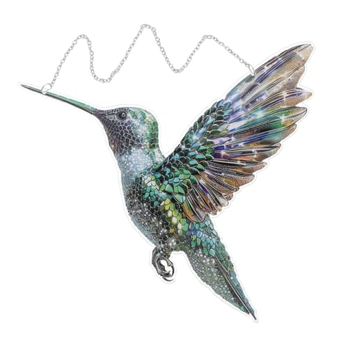 Toyvian - Aus Acryl Hängender Vogel-fensteranhänger Farbiges Ornament Für Garten Und Fenster Leicht Zu Installieren Aufhängekette von Toyvian